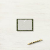 Dark Apple Green Glitzer Post-it Klebezettel (Auf Schreibtisch)