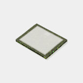 Dark Apple Green Glitzer Post-it Klebezettel (angewinkelt)