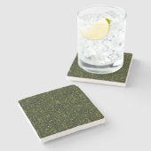 Dark Apple Green Glitzer Steinuntersetzer (Seitenansicht)