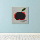 Dark Apple – Minimal Graphic Art Leinwanddruck (Insitu (Holzboden))
