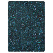 Dark Aqua Aquamarin Blue Glitzer Klemmbrett (Rückseite)