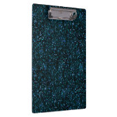 Dark Aqua Aquamarin Blue Glitzer Klemmbrett (Rechts)
