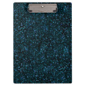 Dark Aqua Aquamarin Blue Glitzer Klemmbrett (Vorderseite)