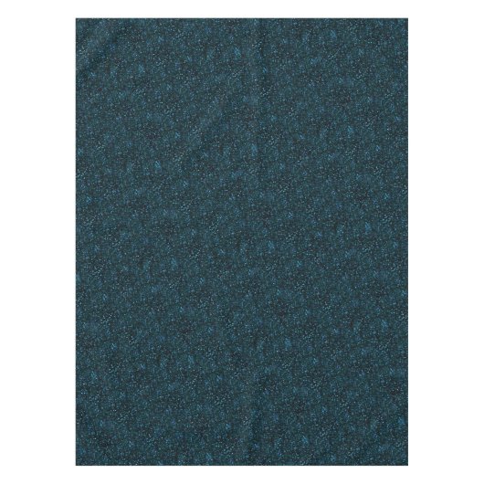 Dark Aqua Aquamarin Blue Glitzer Tischdecke (Vorderseite)
