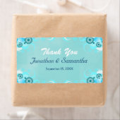 Dark Aqua Blue Aquamarin Floral Große Gastgeschenk (Insitu)