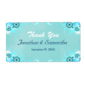 Dark Aqua Blue Aquamarin Floral Große Gastgeschenk (Vorne)