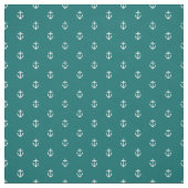 Dark Aquamarin Anchor Print Stoff (Muster)