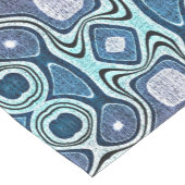 Dark Aquamarin Blue Green Turquoise Violet Tribe A Mittelgroßer Tischläufer (Ecke)