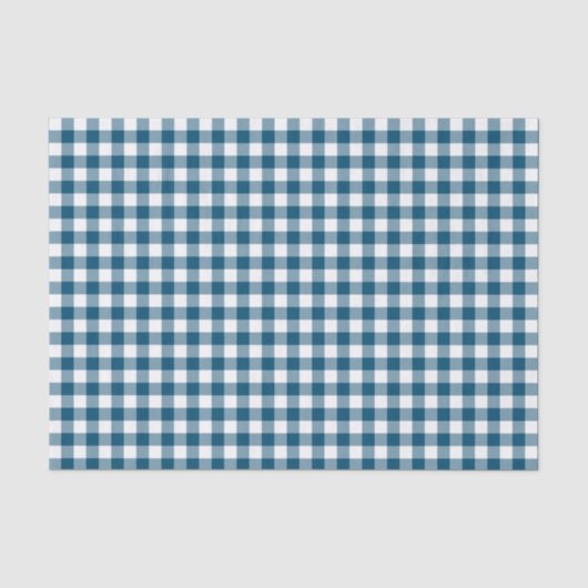 Dark Aquamarin Gingham Seidenpapier (Vorderseite)