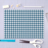 Dark Aquamarin Gingham Seidenpapier (Handwerk)