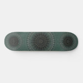 Dark Aquamarin Mandala Skateboard (Horizontal)
