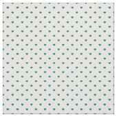 Dark Aquamarin Polka Dot Hearts Stoff (Muster)