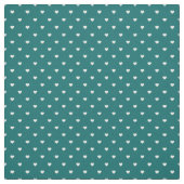 Dark Aquamarin Polka Dot Hearts Stoff (Muster)