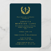 Dark Aquamarin Registered Nurse Asclepius+Laurel W Folieneinladung (Vorderseite)