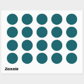 Dark Aquamarin Round Sticker (Blatt)