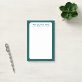 Dark Aquamarin Solid Color Custom Post-it Klebezettel (Büro)