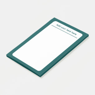 Dark Aquamarin Solid Color Custom Post-it Klebezettel