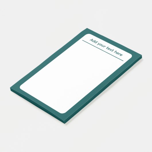 Dark Aquamarin Solid Color Custom Post-it Klebezettel (angewinkelt)