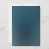 Dark Aquamarine und Aquamarin Blue Floral Wedding Einladung (Rückseite)