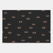 Dark Art Line Faces Wrapping Paper Set Geschenkpapier Set (Vorderseite 2)