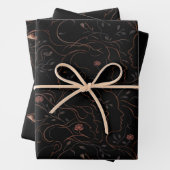 Dark Art Line Faces Wrapping Paper Set Geschenkpapier Set (Beispiel)
