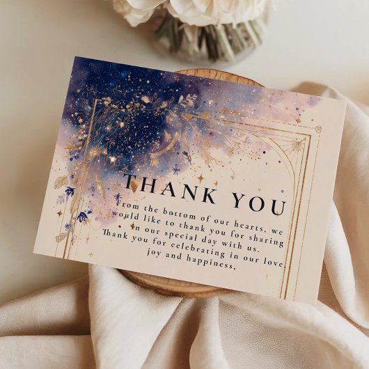 Dark Astrology Wedding Dankeskarte