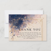 Dark Astrology Wedding Dankeskarte (Vorderseite)