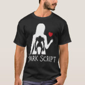 Dark Aura Art - Mystery Girl mit Schatten Augen T-Shirt (Vorderseite)