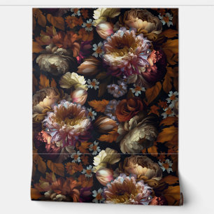 Dark Autumnal Vintag Moody Florals Goth Garden 1 Tapete