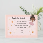 Dark Ballerina Danke Karte (Stehend Vorderseite)