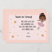 Dark Ballerina Danke Karte (Vorne/Hinten)