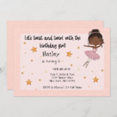 Dark Ballerina Party Einladung (Vorne/Hinten)