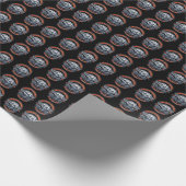 Dark Basic theme Route 66 Motorräder Geschenkpapier (Ecke)