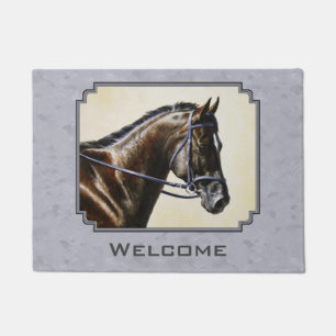 Dark Bay Sport Horse Gray Fußmatte