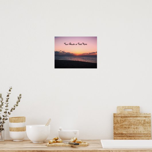 Dark Beach Sunset Poster (Küche)