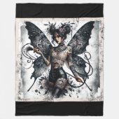 Dark Beauty Gothic Asian Fee Tattoos & Whip Fleecedecke (Vorderseite)