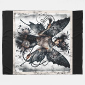 Dark Beauty Gothic Asian Fee Tattoos & Whip Fleecedecke (Vorderseite (Horizontal))