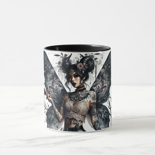 Dark Beauty Gothic Asian Fee Tattoos & Whip Tasse (Zentrum)