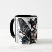 Dark Beauty Gothic Asian Fee Tattoos & Whip Tasse (Vorderseite Links)