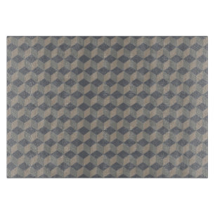 Dark Beige 3D-Würfel kaskadieren Schneidebrett