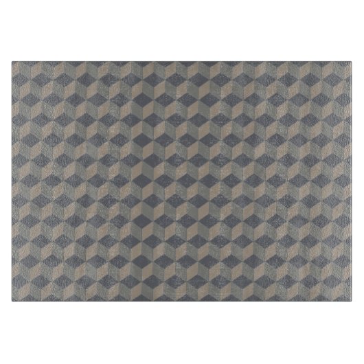 Dark Beige 3D-Würfel kaskadieren Schneidebrett (Vorderseite)