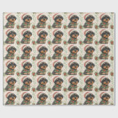 Dark Berenedoodle Wrapping Paper Geschenkpapier (Flach)