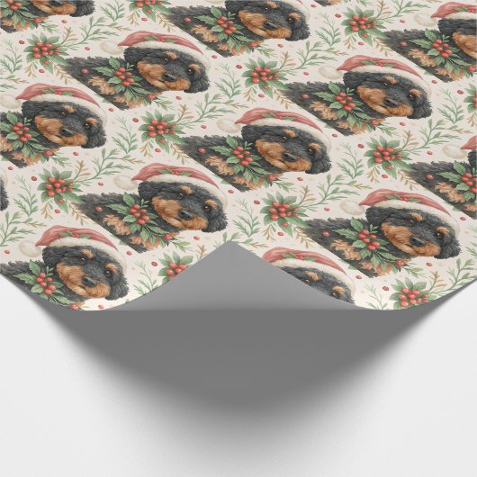 Dark Berenedoodle Wrapping Paper Geschenkpapier (Ecke)