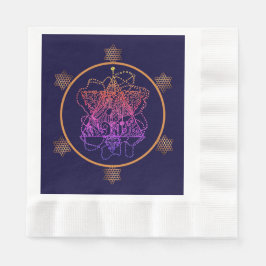 Dark Berry Rainbow Jewish Star Serviette