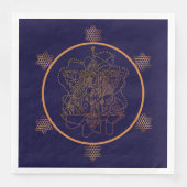 Dark Berry Wine Jewish Star Paper Teller Serviette (Vorderseite)