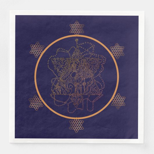 Dark Berry Wine Jewish Star Paper Teller Serviette (Vorderseite)