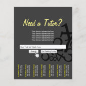 Dark Beruflich Search Bar Math Tutor-Flyer Flyer (Vorne)