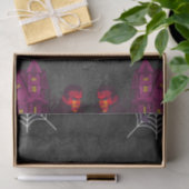 Dark Black Creepy Custom Halloween-Party Gift Seidenpapier (Geschenk)