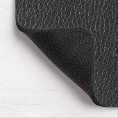 Dark Black Leather Texture Design Office Mousepad (Ecke)