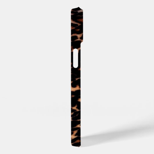 Dark Black Leopard Print iPhone Case (Rückseite / Rechts)